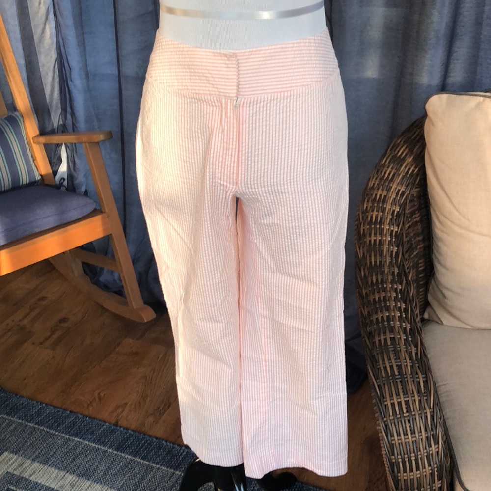 Seersucker capris